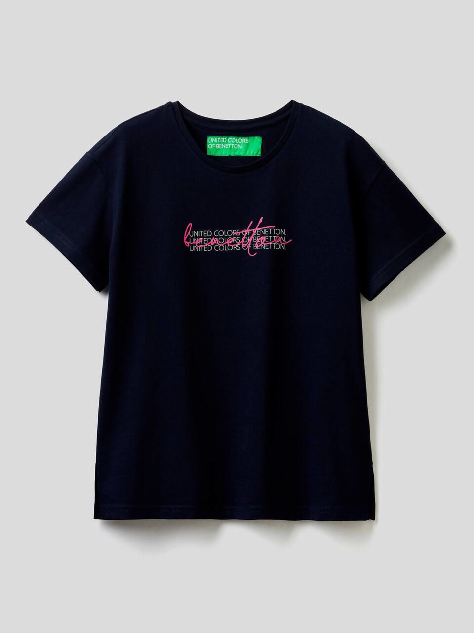 T-shirt 100% cotone bio con stampa logo image number 1