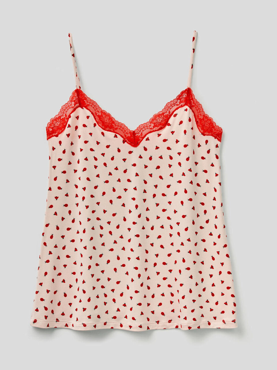 Débardeur à motif avec dentelle image number 1