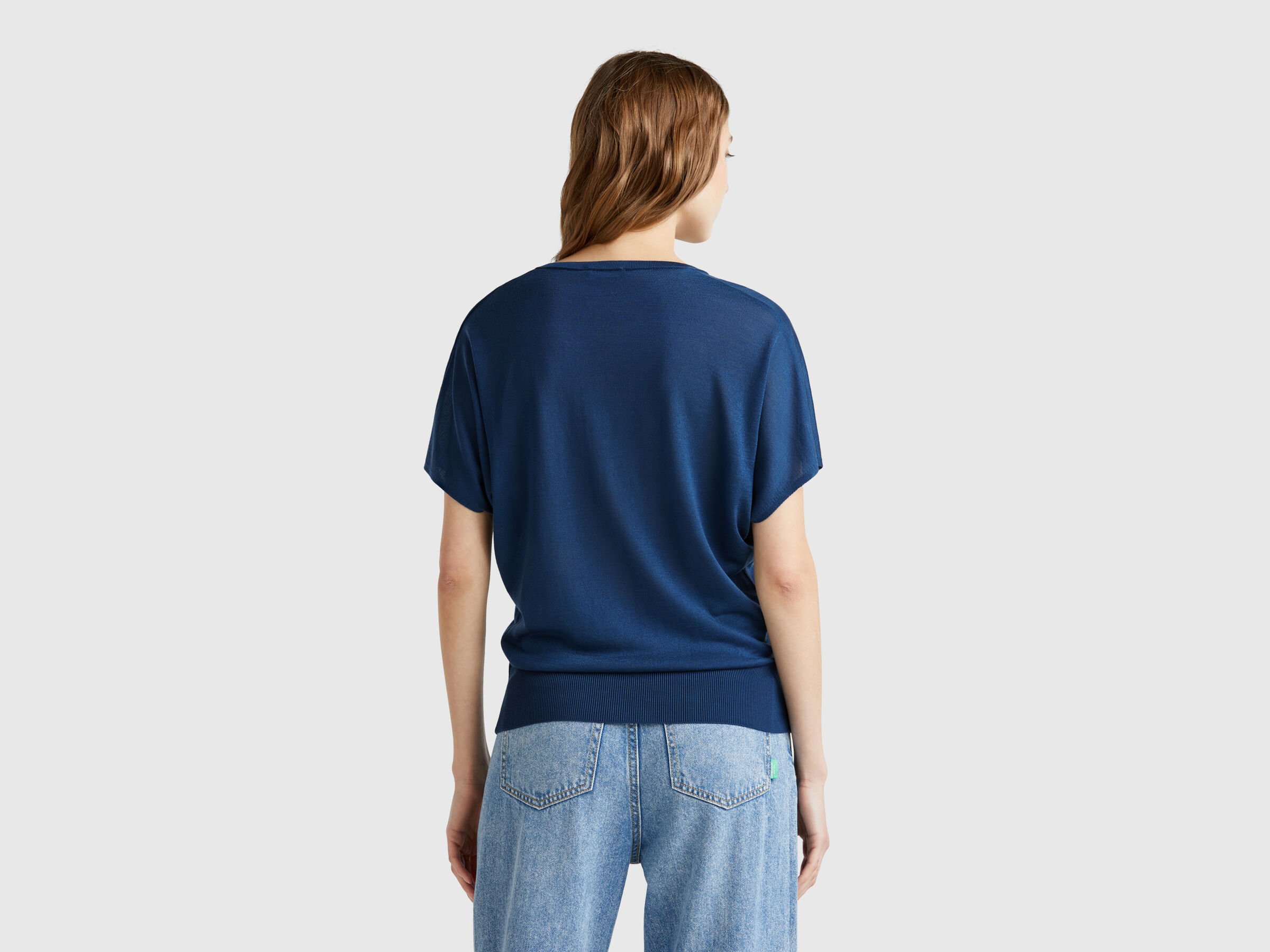 V NECK SWEATER H/S Femme image number 1