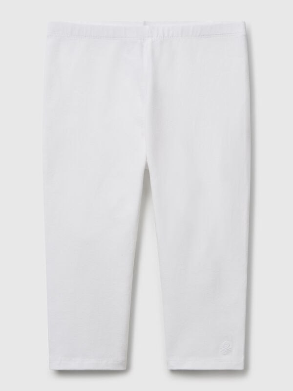 Legging mi-long en coton stretch Filles