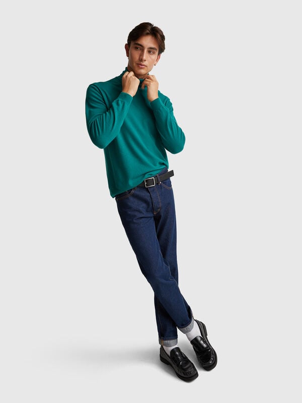 Dolcevita verde bosco in pura lana Merino Uomo