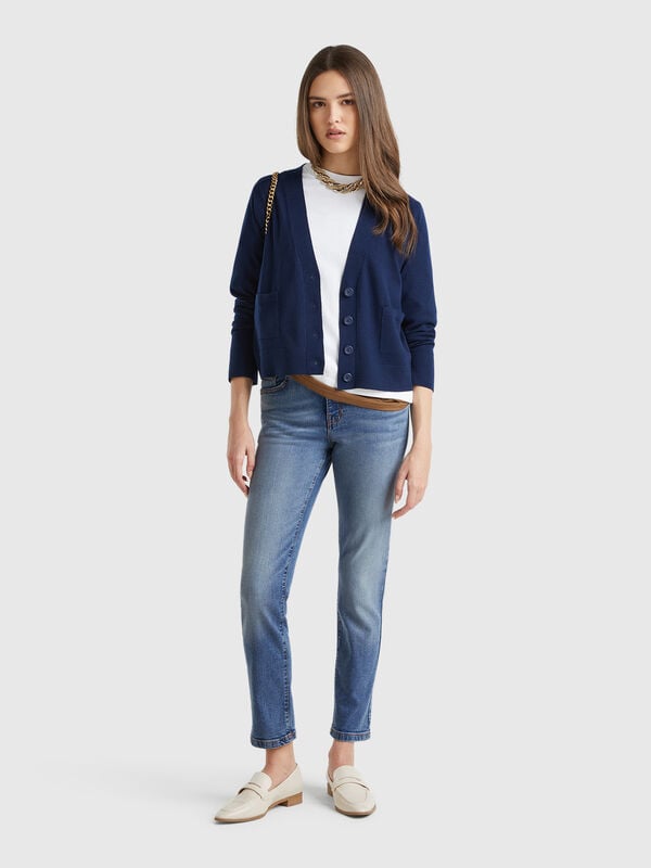 Jean slim taille haute Femme
