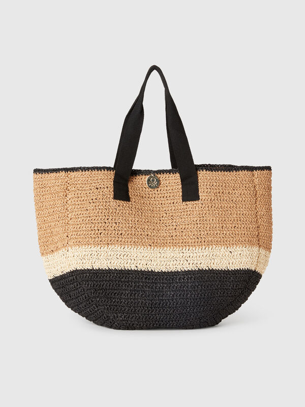 Shopping bag effetto paglia Donna