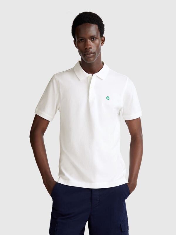 Slim Fit Poloshirt in Weiß Herren