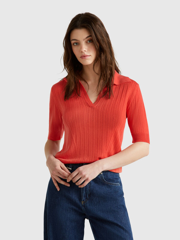 Polo in maglia a manica corta Donna