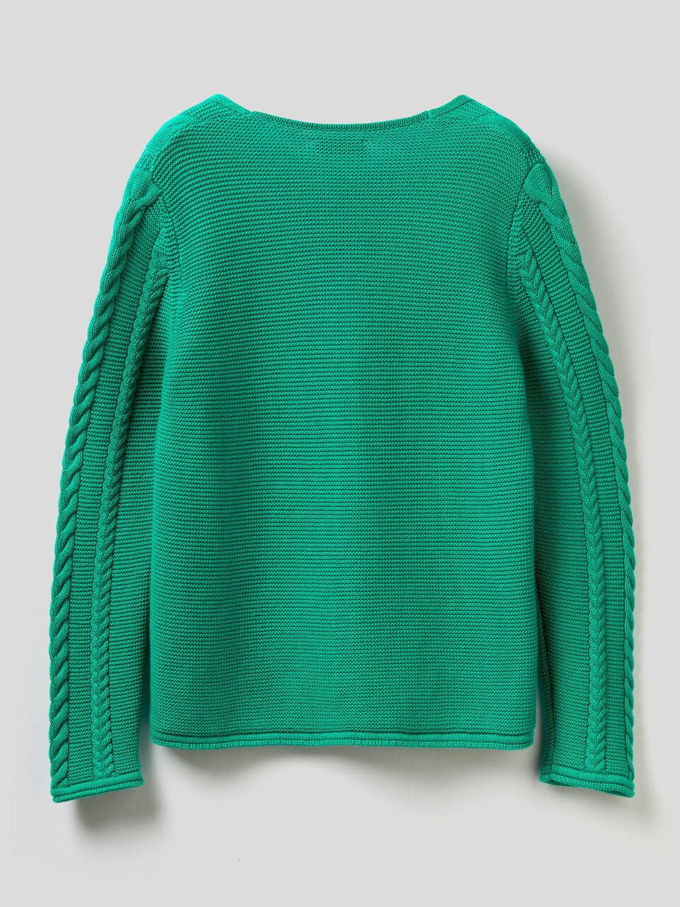 Pullover aus reiner Baumwolle mit Flechtmuster image number 2
