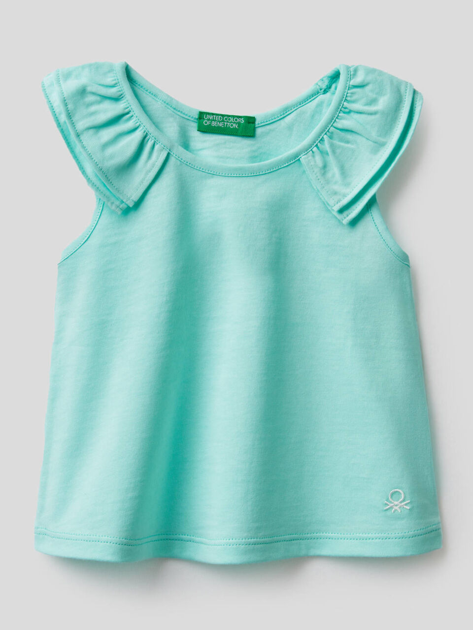Top in organic cotton with rouches image number 1