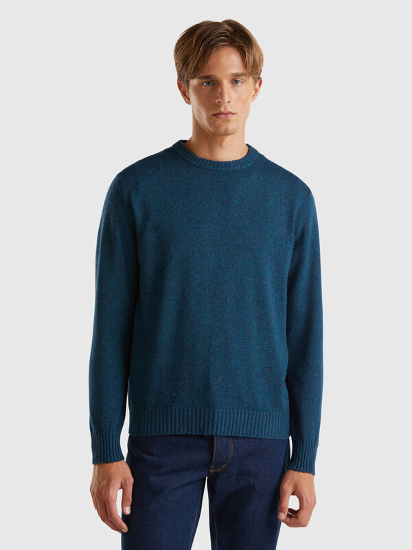 Maglia girocollo in misto lana e cashmere Uomo