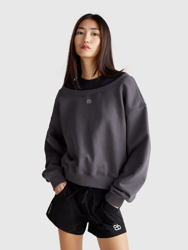 Sweat à encolure bateau Femme