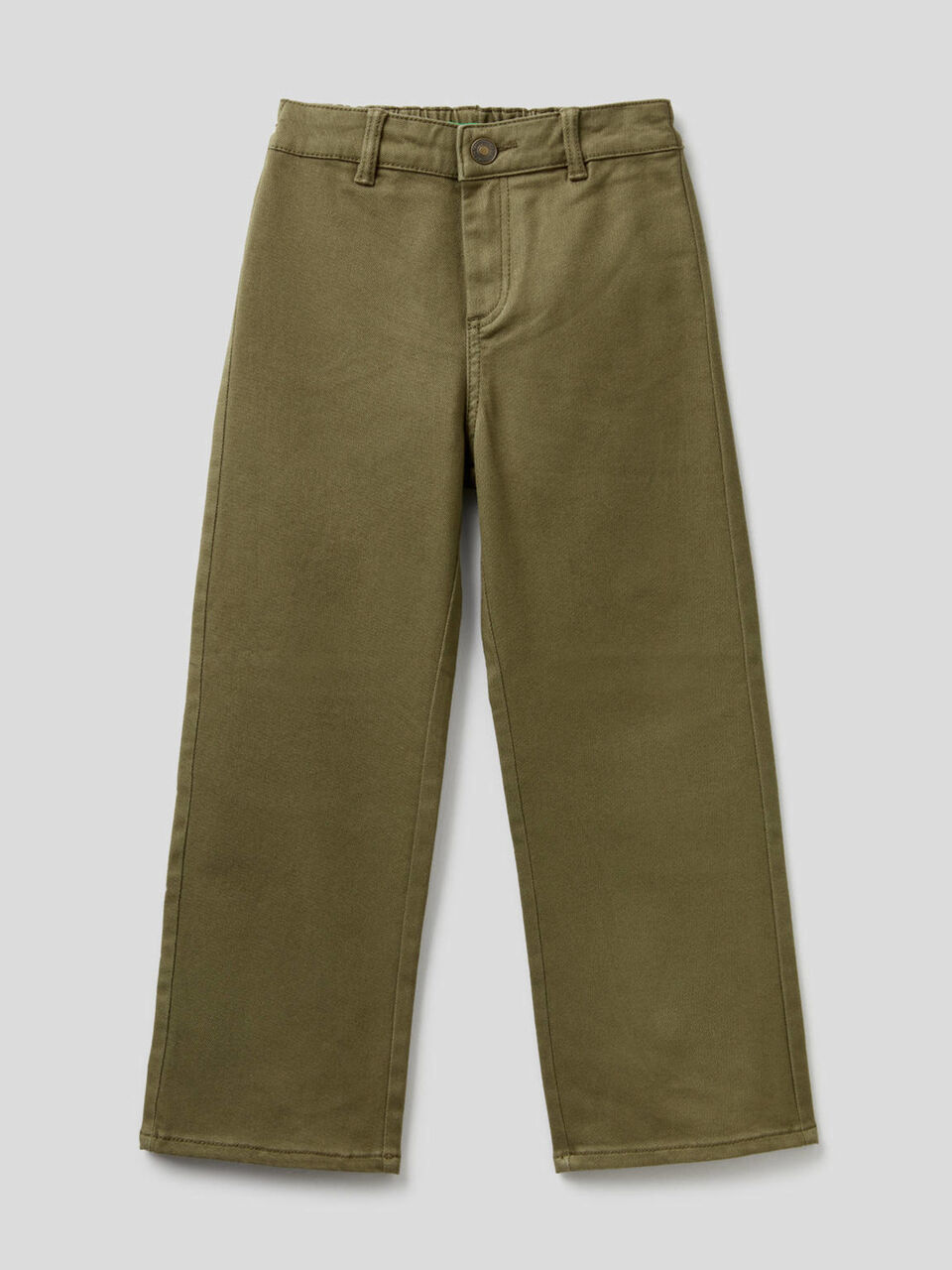 Hose aus stretchiger Baumwolle mit weitem Bein image number 1