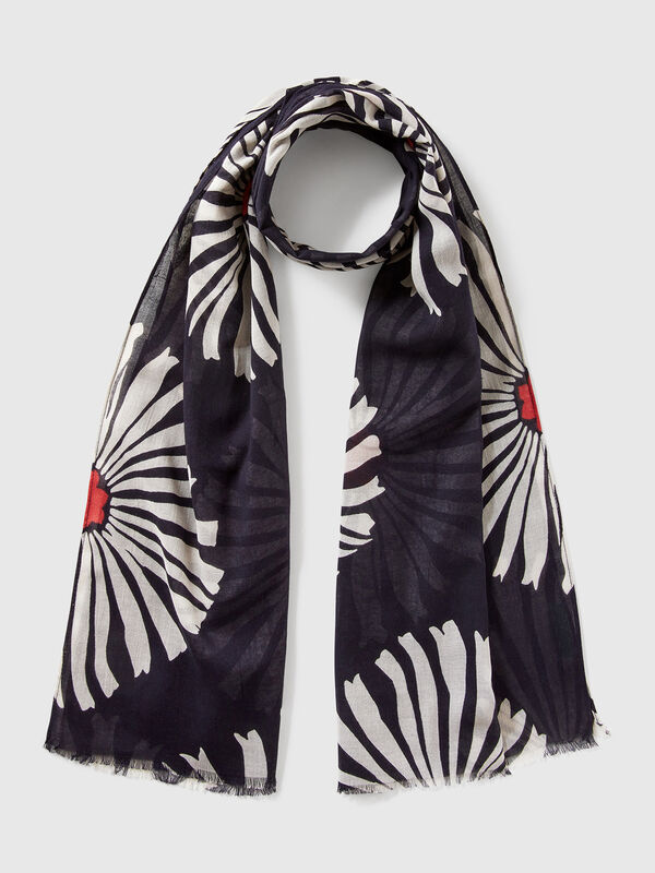 Sciarpa fantasia in misto lino Donna
