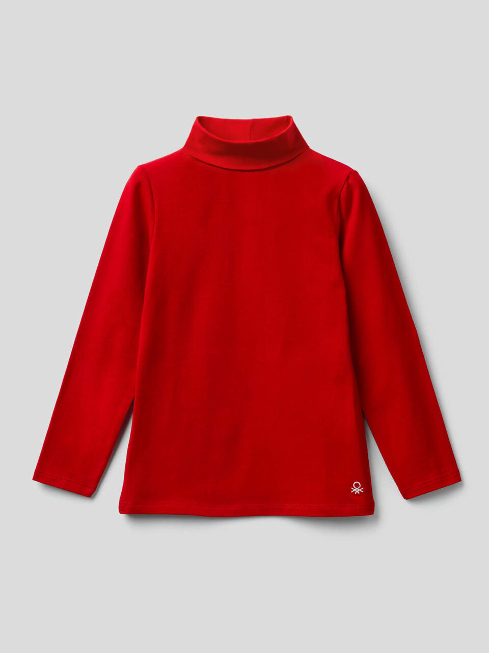 T-shirt en coton stretch avec col montant image number 1
