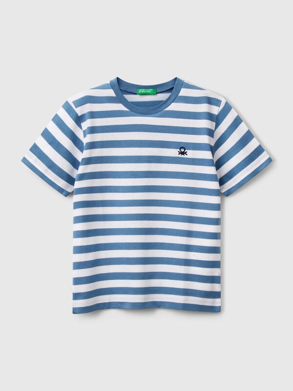 Gestreiftes T-Shirt aus 100 % Baumwolle Jungen