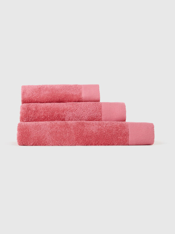 Lot de serviettes de toilette roses 100 % coton