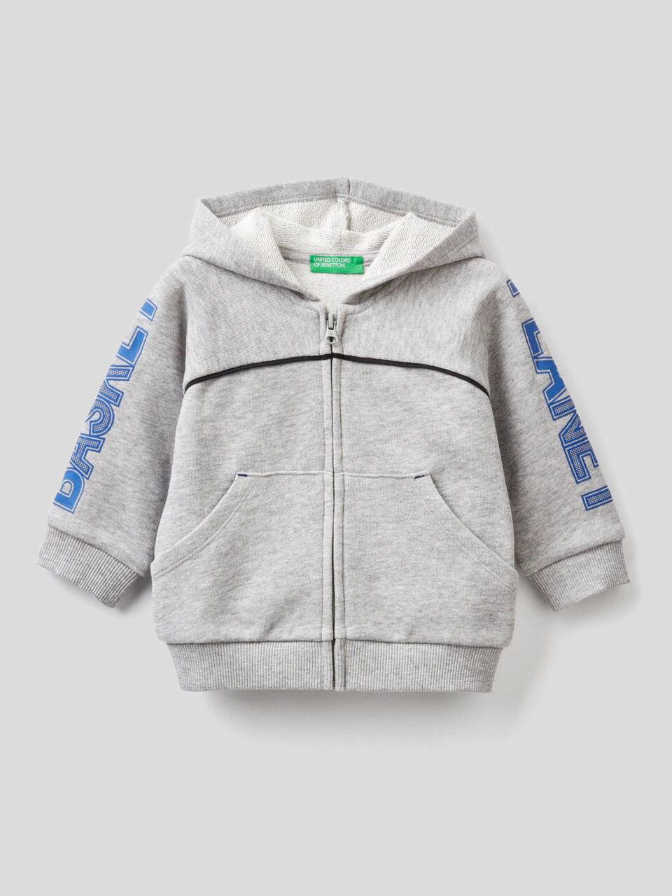 Sweatshirt aus Baumwolle mit Reißverschluss und Kapuze image number 1
