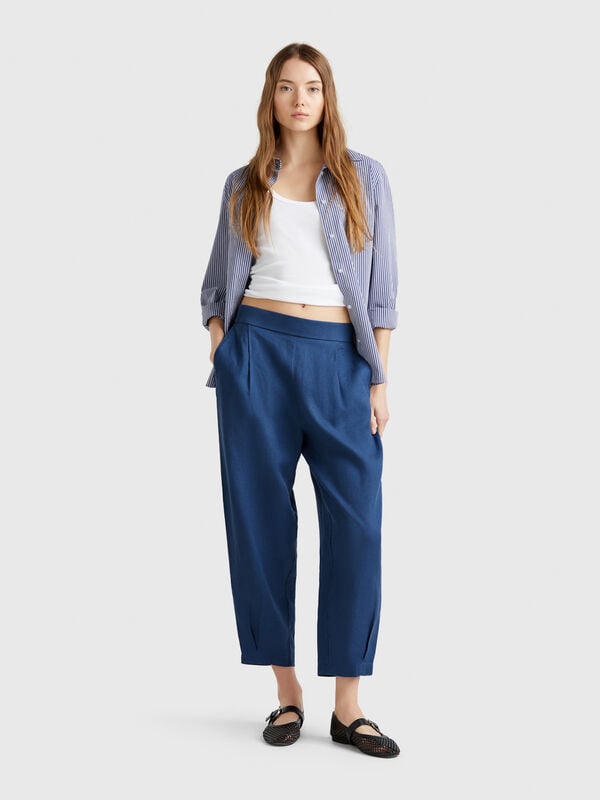 Pantalon doux pur lin Femme