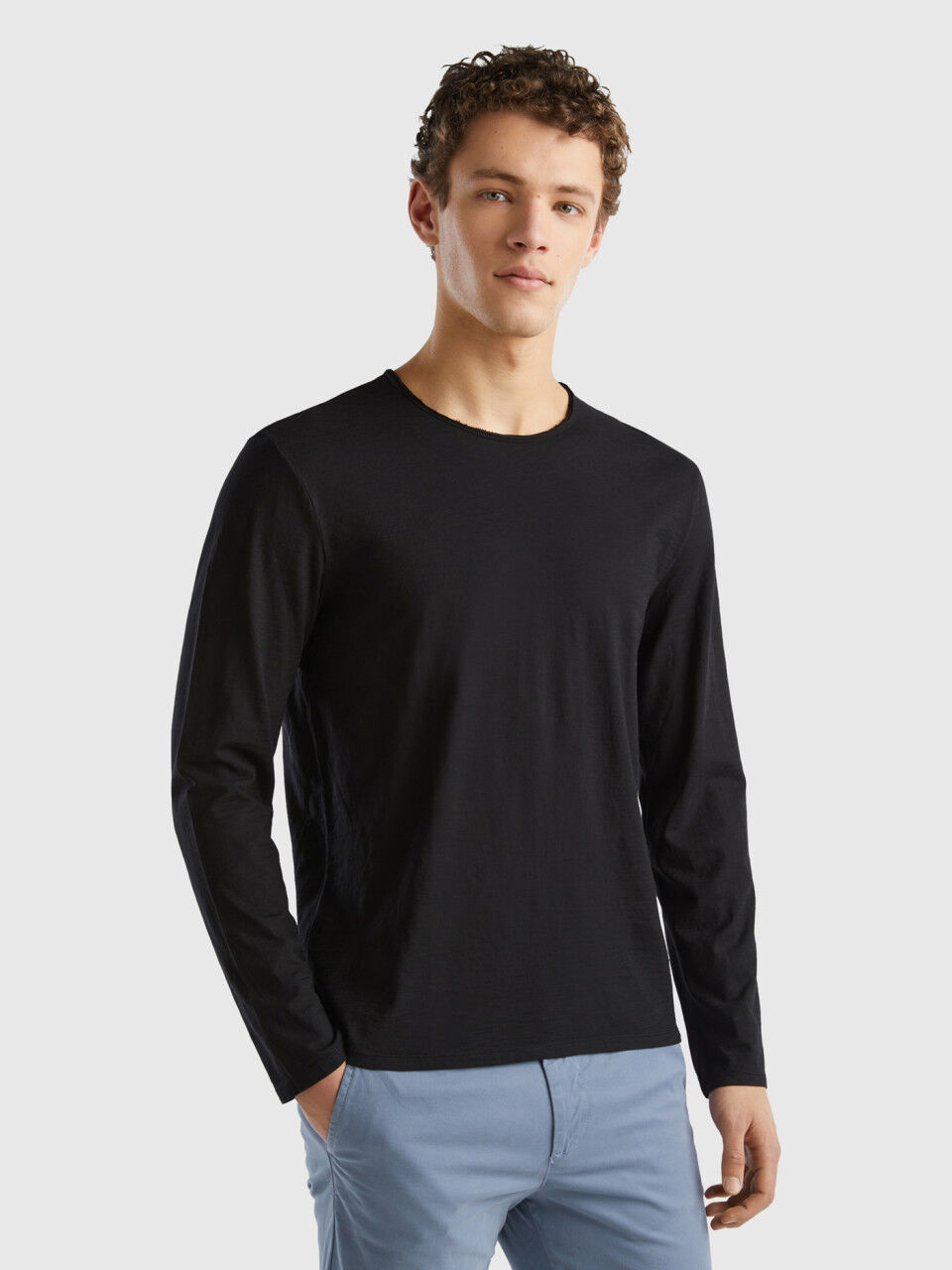 T shirt manica discount lunga cotone uomo