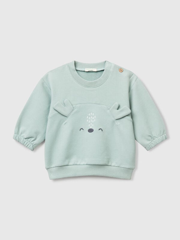 Sweatshirt with embroidery and patches New Born (0-18 months)