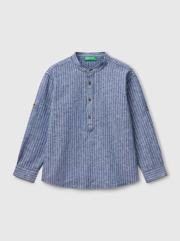 Camicia coreana a righe Bambino
