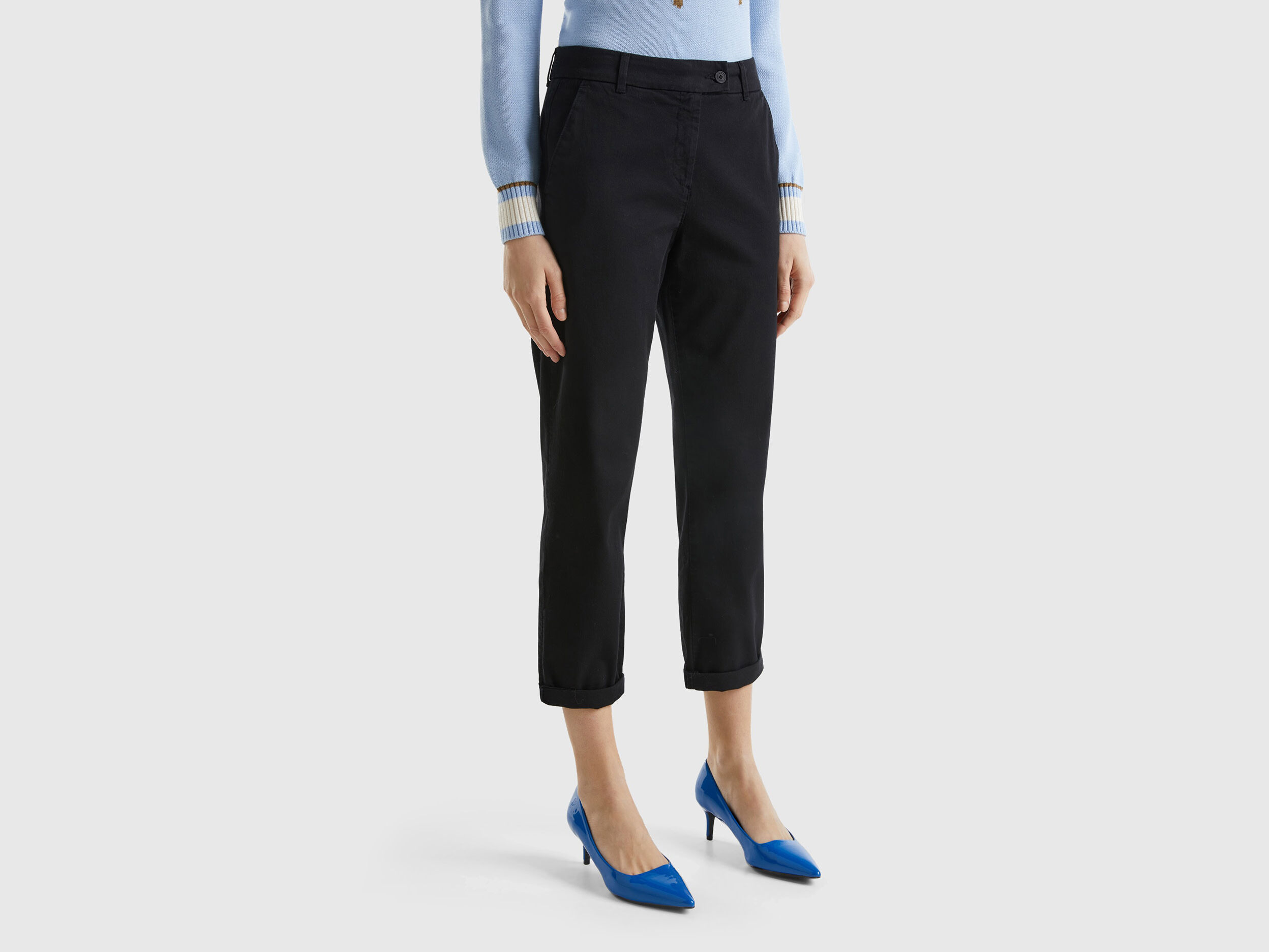 Pantaloni cotone benetton deals