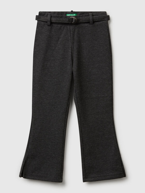 Pantalon évasé pied-de-poule Filles
