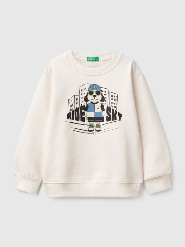 Sweatshirt mit Rundhalsausschnitt und Aufdruck Jungen