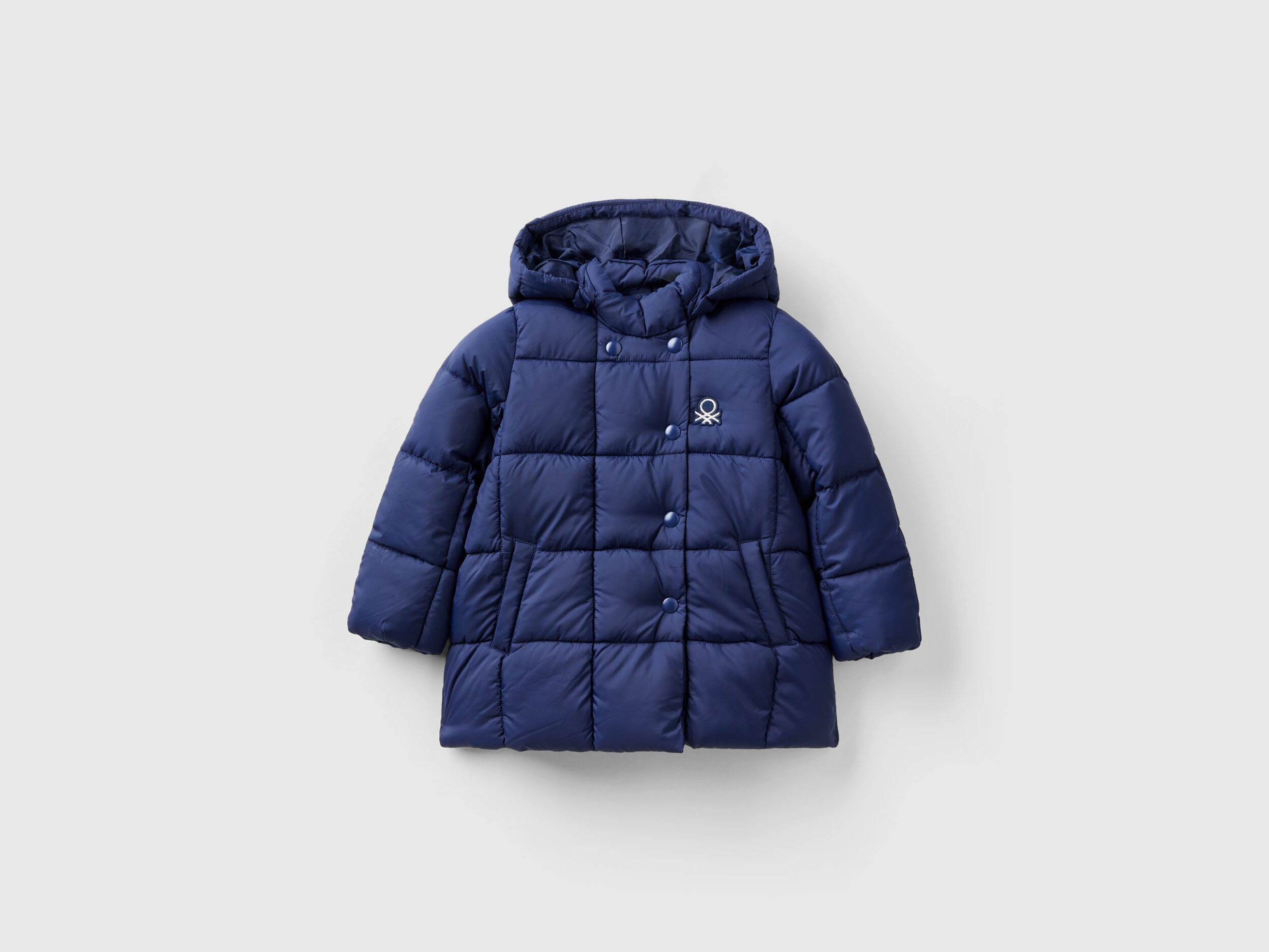 Blouson a capuche amovible Bleu Fonce Benetton