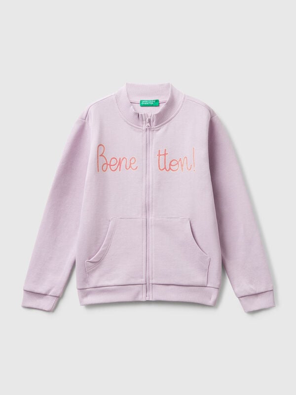 Sweatshirt mit Glitzer-Print Mädchen