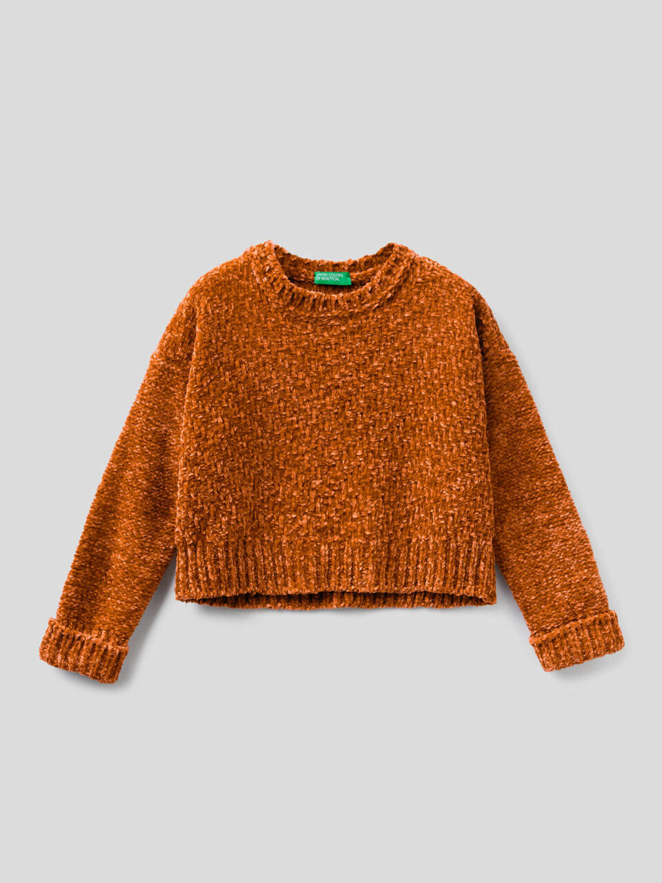 Cropped-Pullover aus Chenille image number 1
