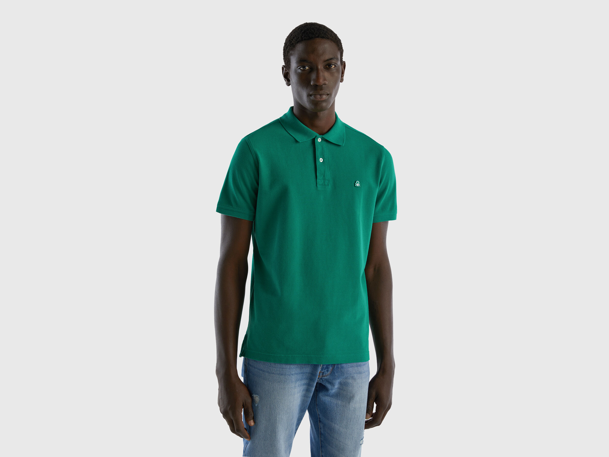 Polo verde scuro regular fit Verde Scuro Benetton