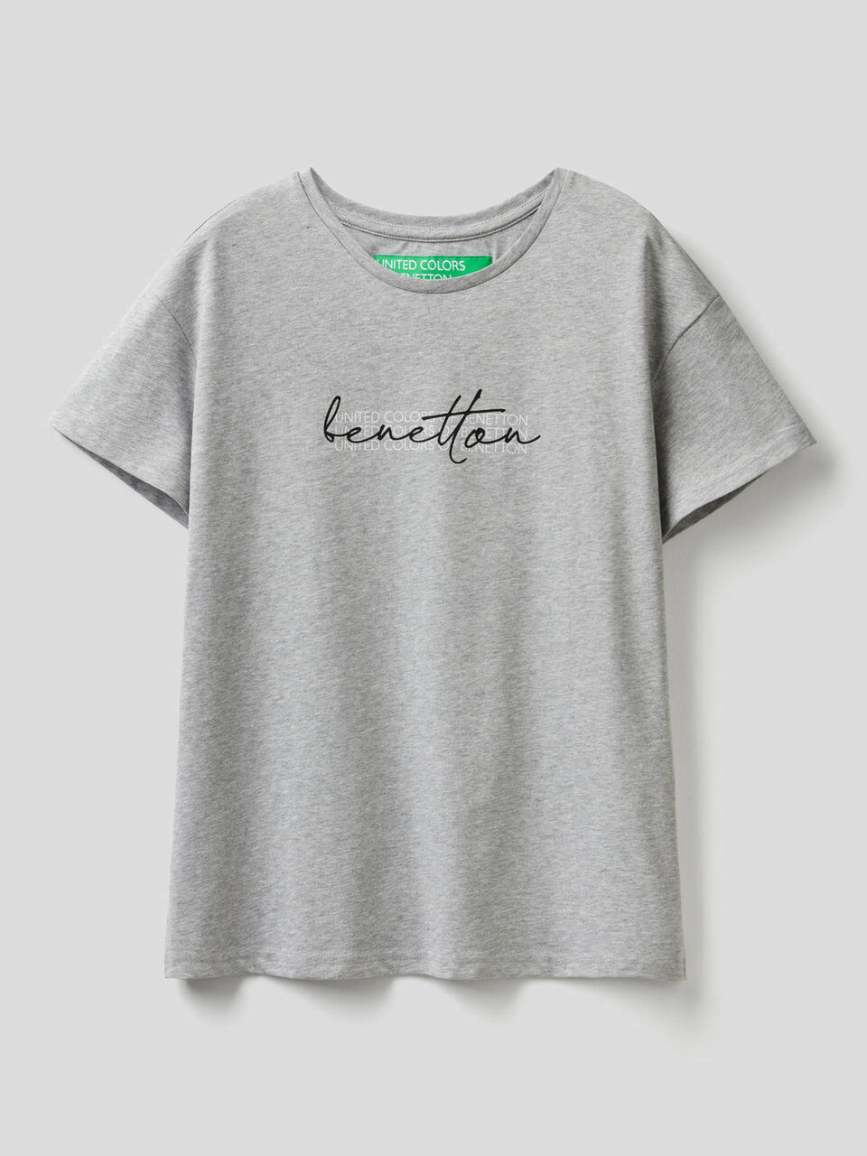 T-shirt 100% cotone bio con stampa logo image number 1