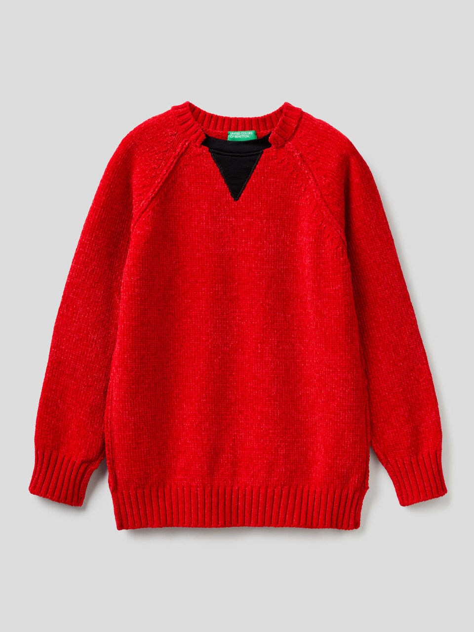 Pull en chenille à détails contrastés image number 1