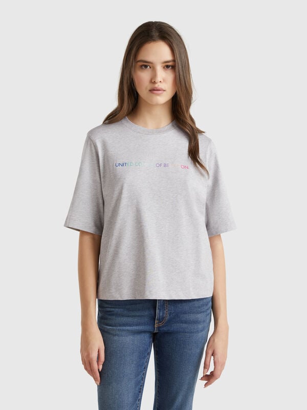T-shirt con stampa logo Donna
