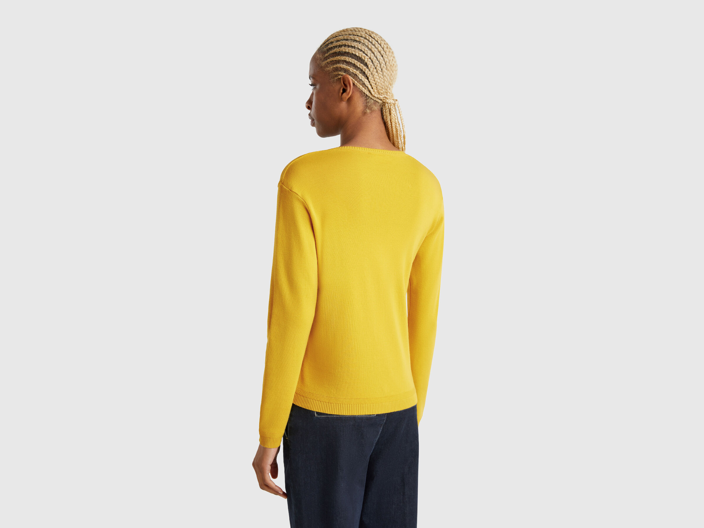 MAGLIA SCOLLO V M/L Donna image number 1