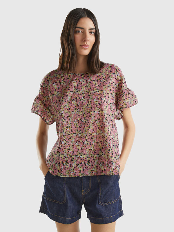 Patterned blouse in light cotton Women