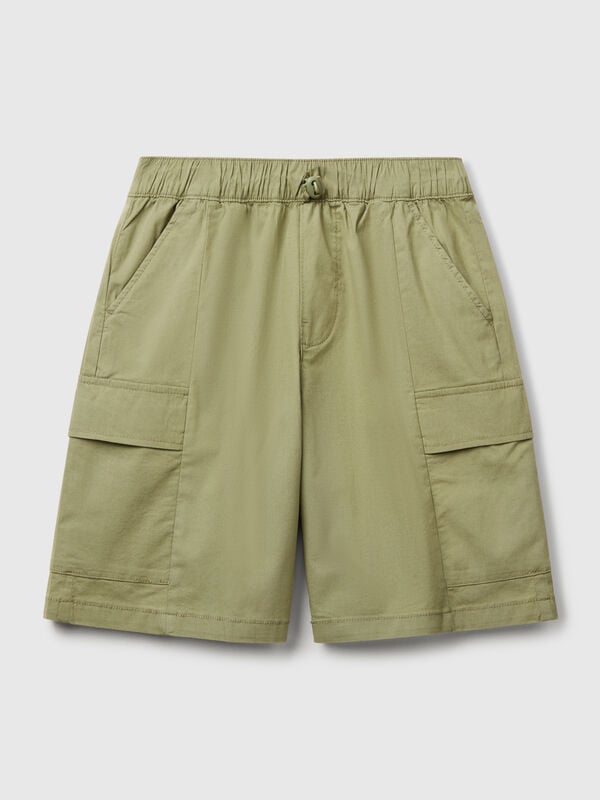 Short parachute en coton stretch Garçon