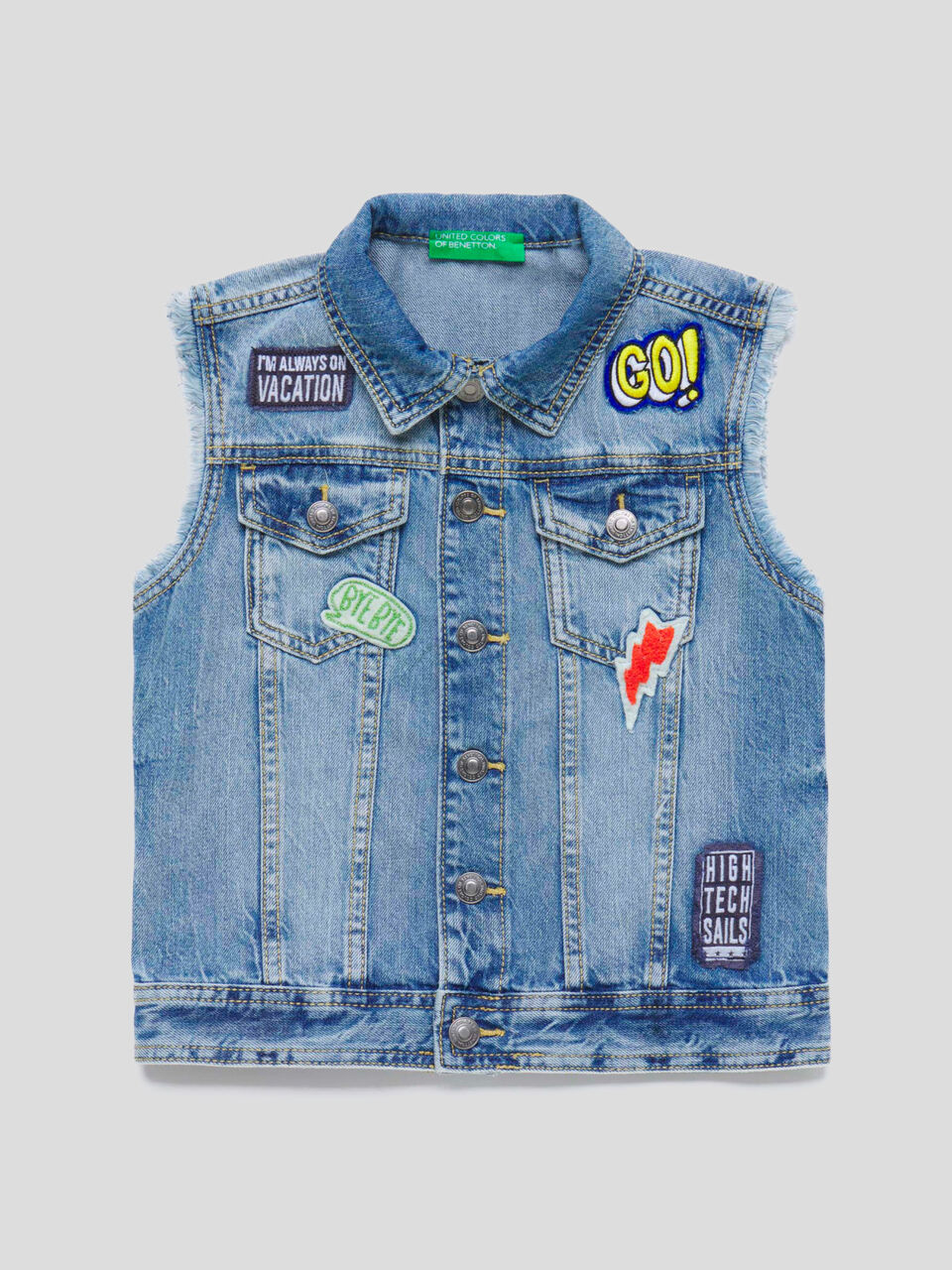 Denim-Weste mit Aufnäher image number 1
