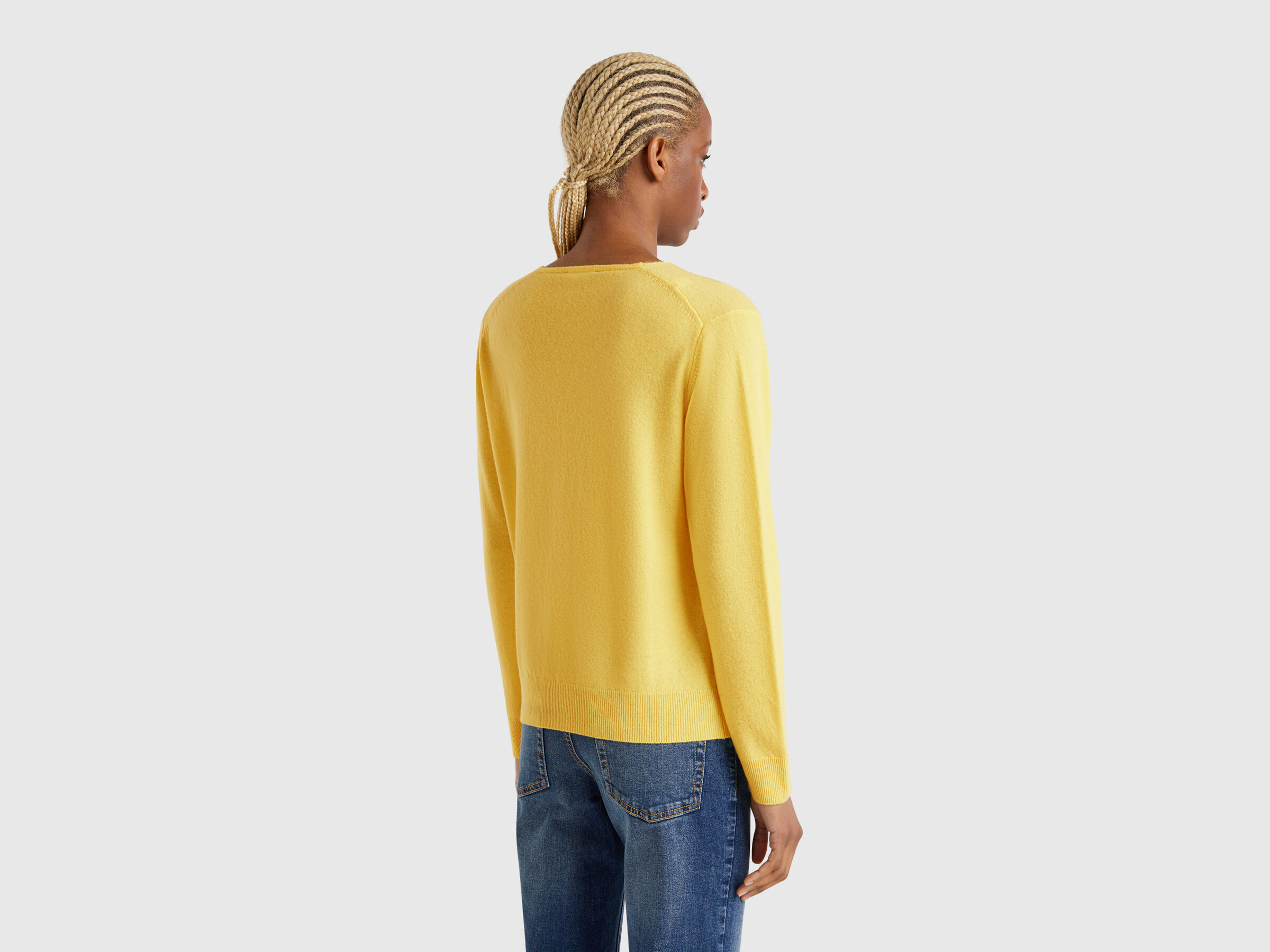 MAGLIA SCOLLO V M/L Donna image number 1