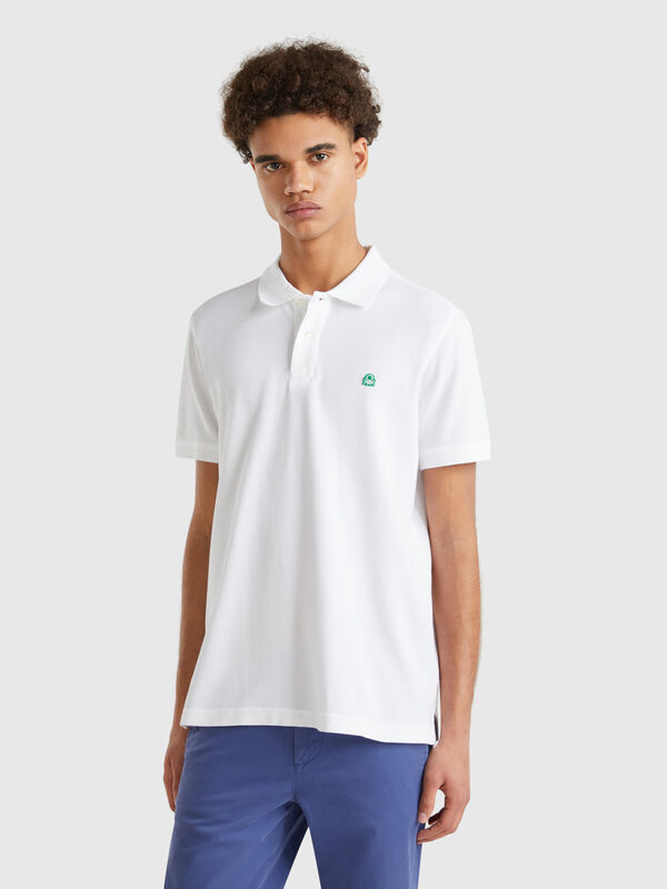 Polo regular blanc Homme