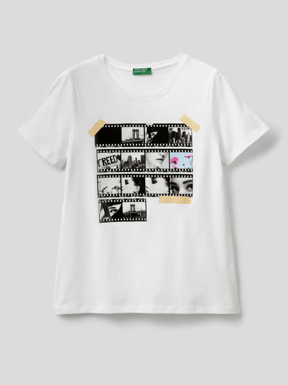 T-shirt 100 % coton à imprimé pellicule image number 1