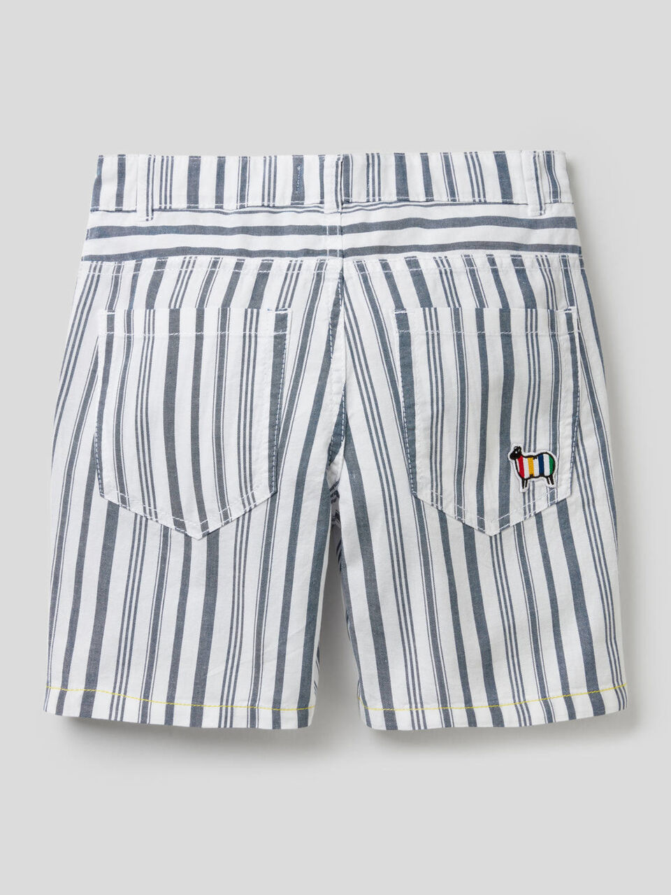 Striped bermudas in 100% cotton image number 2