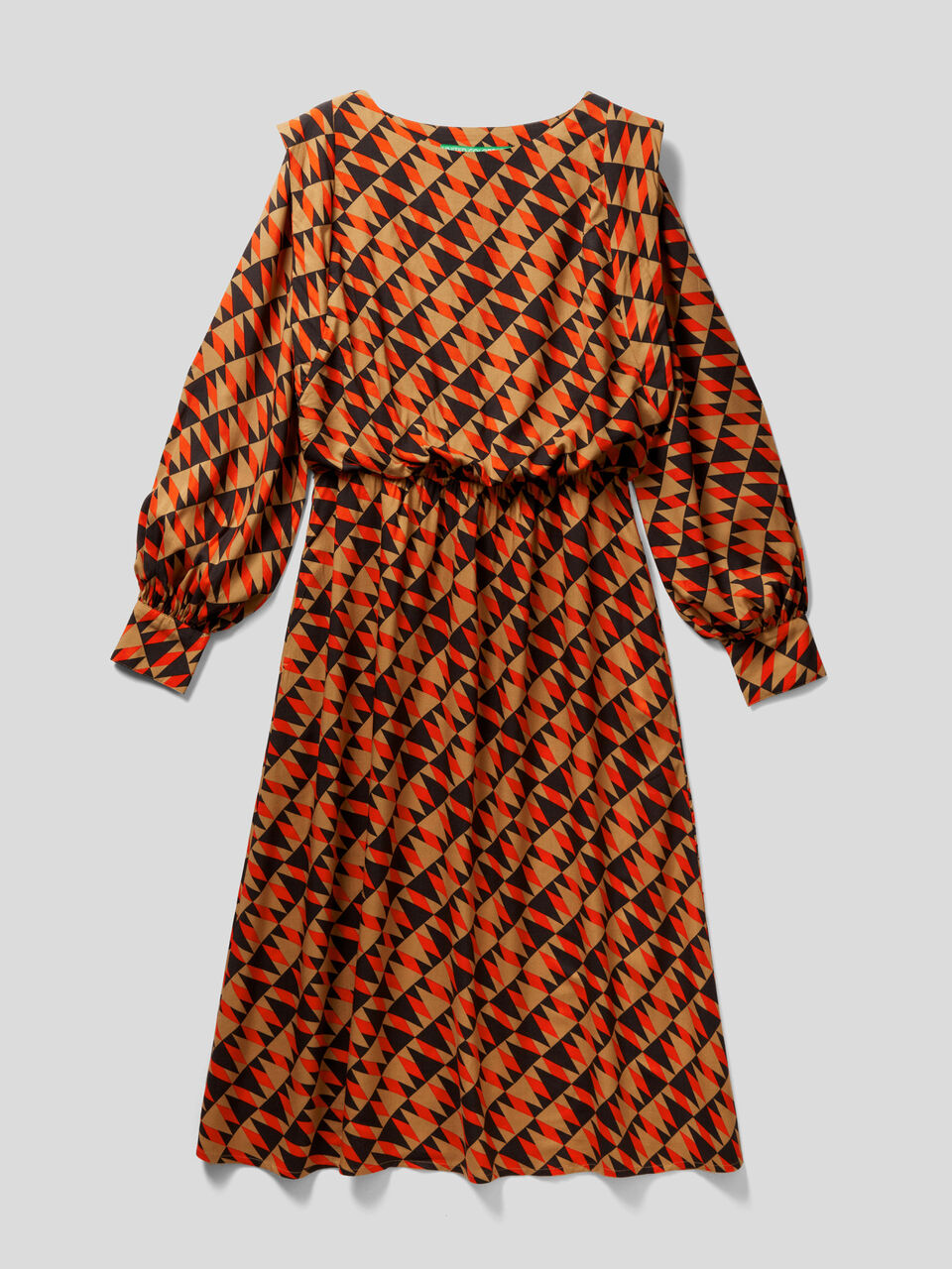 Robe longue à motif en viscose durable image number 1