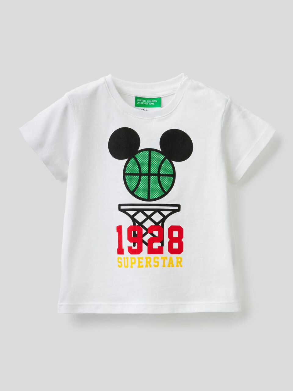 T-Shirt aus Baumwolle mit Print Micky Maus image number 1
