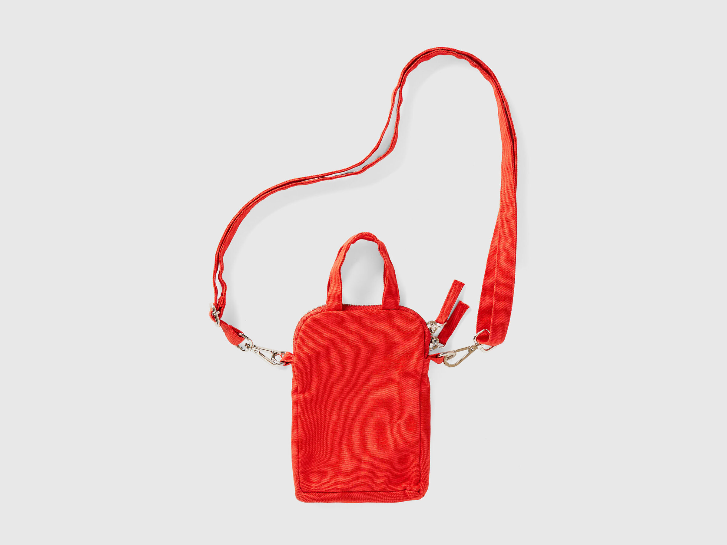 Red cell phone holder in pure cotton image number 1