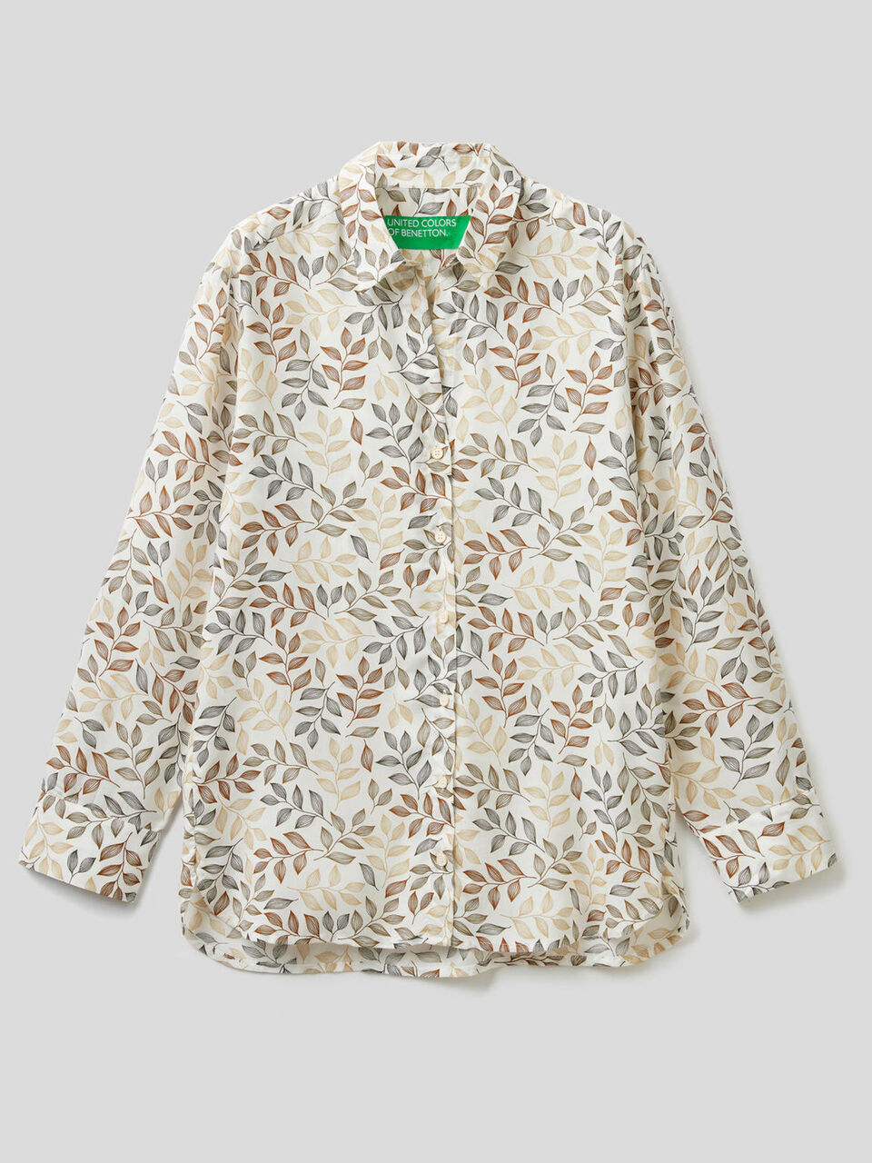 Camicia fluida stampa fantasia image number 1