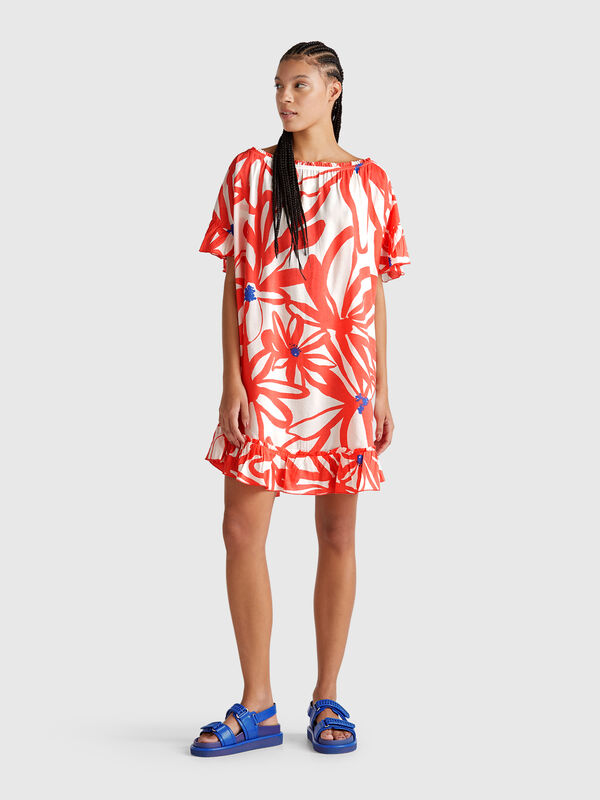 Kaftan mit Blumendruck Damen