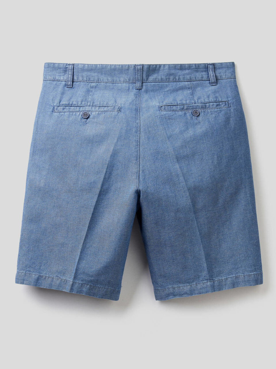 Bermuda in denim di cotone misto lino image number 2