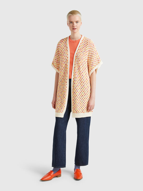 Cardigan jacquard réversible Femme