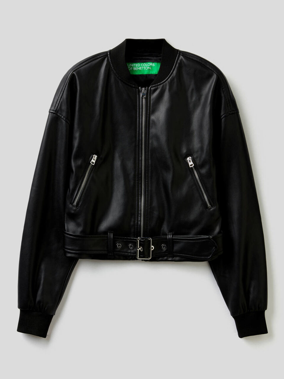 Bomber con cintura in vita image number 1