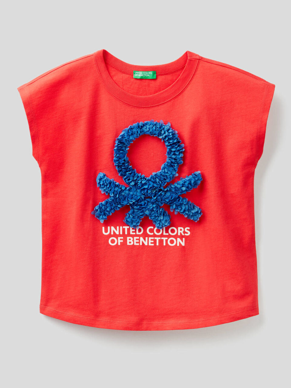 T-shirt con petali ricamati image number 1